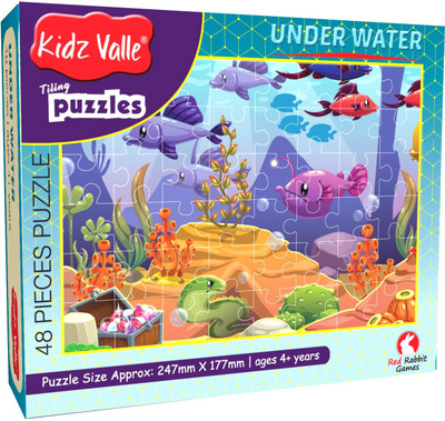 

Kidz Valle Underwater 48 Pieces Tiling Puzzles (Jigsaw puzzles, Puzzles for Kids, Floor Puzzles), puzzles for kids age 4 years and above(48 Pieces)