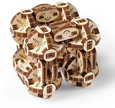 

Ugears Flexi-Cubus Brainteaser, 3D Mechanical Model, Wooden Puzzle - Ideal Gift For Adults And Teens(1 Pieces)