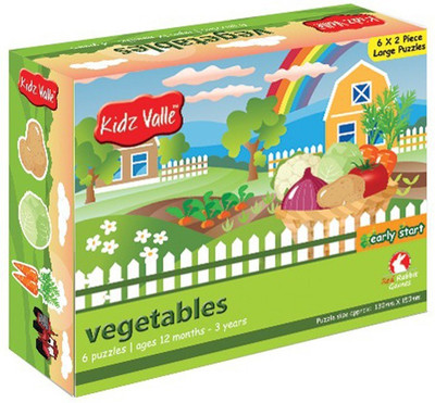 

Kidz Valle Vegetable Puzzle 6 X 2 Pieces 12 Months - 3 Years (Puzzles For Kids, Floor Puzzles) - Multi Color(12 Pieces)