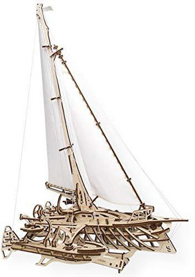 

Ugears Trimaran Merihobus Wooden Model For Assembling 3D Brainteaser Adults And Teens Craft Kit Gift(1 Pieces)