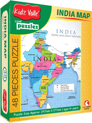 

Kidz Valle India Map 48 Pieces Tiling Puzzles (Jigsaw puzzles, Puzzles for Kids, Floor Puzzles), puzzles for kids age 4 years and above(48 Pieces)