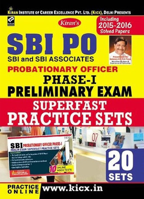 SBI PO and Associates Phase - 1 Preliminary Exam Superfast Practice Sets - 20(Paperback, Kiran Prakashan, Kicx, Pratiyogita Kiran)