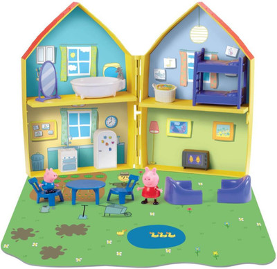 

Planet Superheroes 16-Piece Playhouse with and George Pig Figures