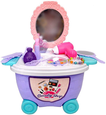 

Toyshine Bucket Cum Trolley Beauty Play Cart Pretend Play Set Toy