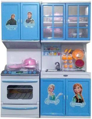 Tabu Beautiful Frozen Modern Kitchen Set for Girls- Blue