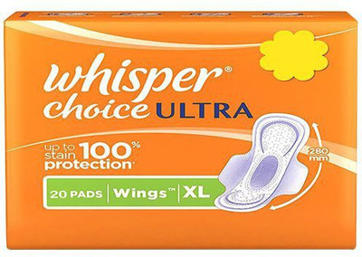 Whisper Choice Ultra XL Wings Sanitary 20 Pads Sanitary Pad