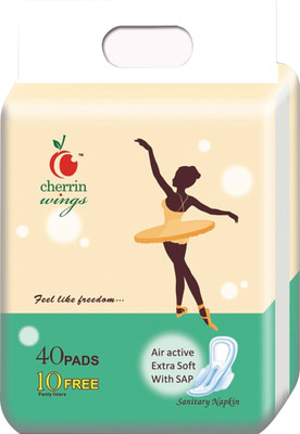 

Cherrin Wings XXL Premium Soft 40+10 Sanitary Pad(Pack of 50)