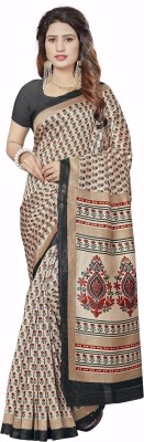 Vardan PRINTS Floral Print Bollywood Cotton Blend Saree(Multicolor)