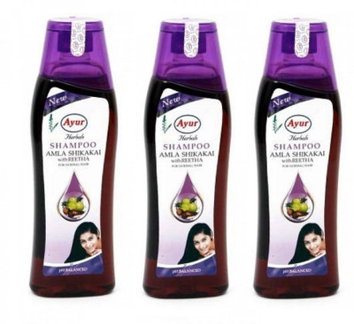 

ayur Herbal Shampoo Amla & Shikakai with Reetha 100ml (pack of 3)(300 ml)