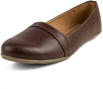 

Tashi Brown Synthetic Leather Loafer cum Belly Shoes For Women/Girls- 40 Casuals For Women(Brown, Dark brown