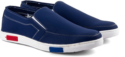 

Tashi Smart Canvas Blue Loafers For Men(Blue