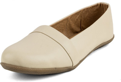 

Tashi Cream Synthetic Leather Loafer cum Belly Shoes For Women/Girls- 40 Casuals For Women(Beige
