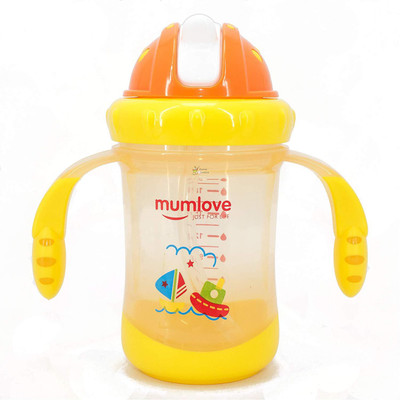 

Mumlove New Born Care NBC31 Baby Training Cup with Handle 12+ Months BPA Free Orange(Multicolor)