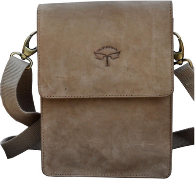 

Tamanna Men & Women Casual Brown Genuine Leather Sling Bag