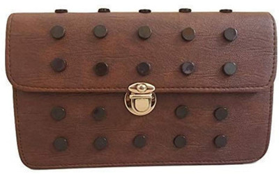 

AISHU ENTERPRISES Women Casual Brown, Pink Synthetic Leather Clutch