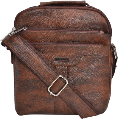 

Tan Ritcher Men & Women Casual Brown Synthetic Leather Sling Bag