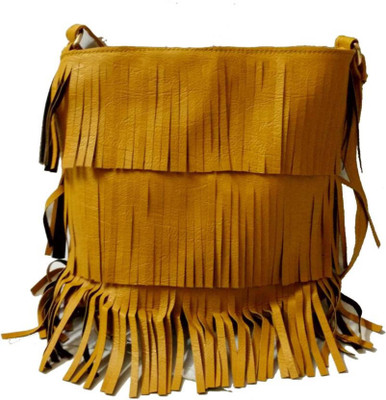 

Zoby Girls Casual Yellow PU Sling Bag