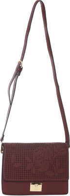 

Allen Solly Women Casual Maroon PU Sling Bag