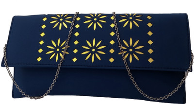 

Filora Women Evening/Party Blue PU Sling Bag