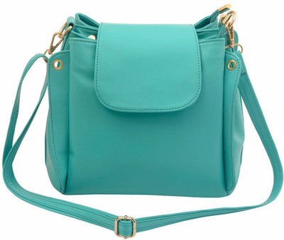 

Lychee Bags Girls Casual Green PU Sling Bag