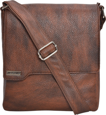 

Tan Ritcher Men & Women Casual Brown Synthetic Leather Sling Bag