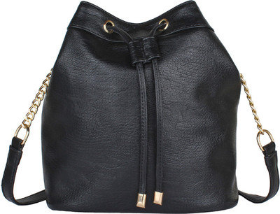 

Lychee Bags Girls Casual Black PU Sling Bag