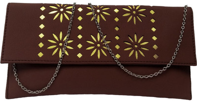 

Filora Women Evening/Party Brown PU Sling Bag