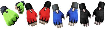 

boni traders Brand new Gym & Fitness Gloves (, Green, Green:red:blue:black