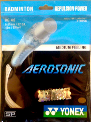 

Yonex AEROSONIC 0.61 Badminton String - 10 m(White)