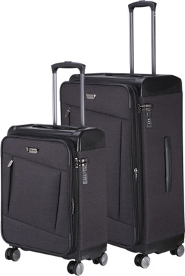 

Nasher Miles Budapest Hard PP & Soft Melange Set of 2 Luggage Bag (19 &  inch) Black Expandable Check-in Luggage -  inch(Black