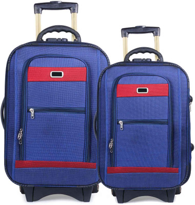 

STALIN Luggage Combo Set Blue Trolley Bag (Check In Luggage) 24 Inch And 50 Liter (Cabin luggage) Inch And 40 Liter (Pack of 2) Cabin Luggage -  inch(Blue