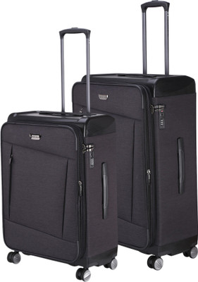 

Nasher Miles Budapest Hard PP & Soft Melange Set of 2 Luggage Bag (24 &  inch) Black Expandable Check-in Luggage -  inch(Black
