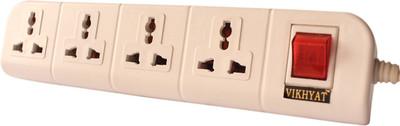 

Vikhayat 4+1 Powerstrip Extension Board,Swith With Indicator(6A-240V-50Hz)Universal Surge Protector 4 Socket Surge Protector(White)