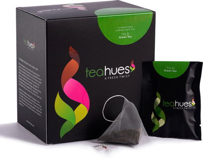 

Teahues 100 % Natural Refresh Ayurveda Tulsi Green Tea Bags(16 Bags, Box)