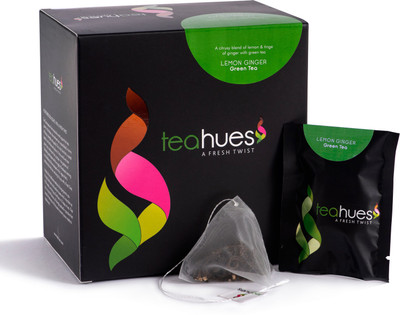 

Teahues 100 % Natural Fresh Lemon and Ginger Green Lemon, Ginger Tea Bags(16 Bags, Box)