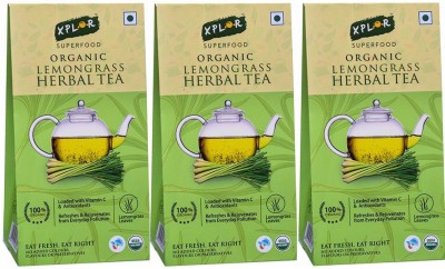 

Xplor Organic Lemongrass Herbal Tea (Whole Leaf) 3 Packs of 50 gm Each Lemon Grass Herbal Tea(150 g, Box)