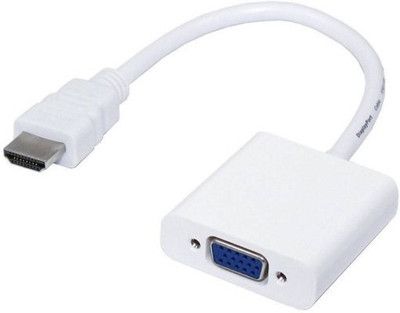 

ROAR TV-out Cable AEP_597A HDMI to VGA Cable compatible for laptop/PC/TV/Tablet/Projector/Xbox(White, For Computer)