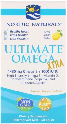 Nordic Naturals Ultimate Omega Xtra, Lemon, 1,000 mg, 60 Soft Gels(60 No)