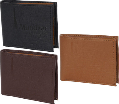 

Peacock Mundkar Boys Black, Brown, Tan Artificial Leather Wallet(6 Card Slots)