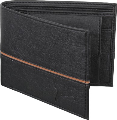 Wildedge Men Casual Black Artificial Leather Wallet(5 Card Slots)