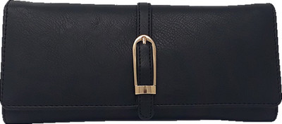 

RISH Women Black Artificial Leather Wallet(10 Card Slots)