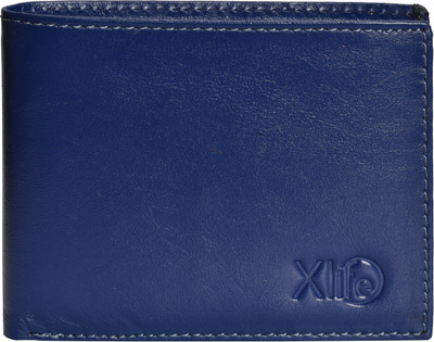 Xlife Men Blue Genuine Leather Wallet(7 Card Slots)