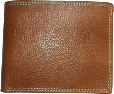 

MB STAR Men Tan Genuine Leather Wallet(6 Card Slots), Tan brown