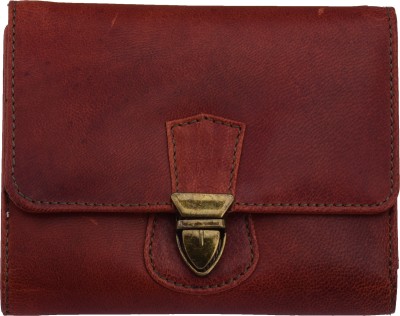 MANDAVA Women Brown Genuine Leather Wallet(10 Card Slots)