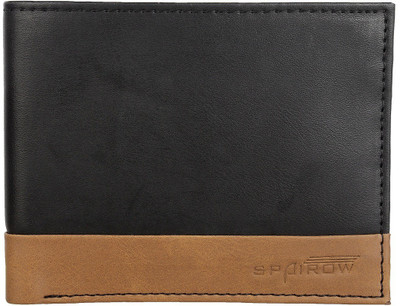 

Spairow Men Black Artificial Leather Wallet(7 Card Slots)