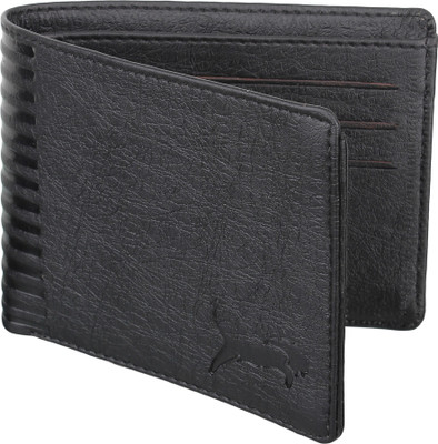 

wildedge Men Black Artificial Leather Wallet(6 Card Slots)