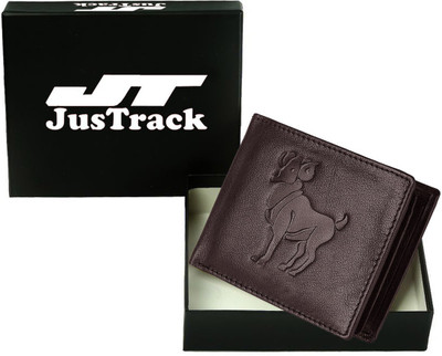 

JusTrack Men Formal Brown Genuine Leather Wallet(1 Card Slot)