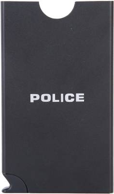 POLICE Men Formal Black Aluminium Card Holder