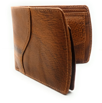 

Mumtaz & Son's Boys Tan Genuine Leather Wallet(10 Card Slots)