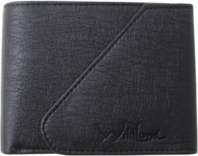 Wildland Men Black Artificial Leather Wallet(5 Card Slots)